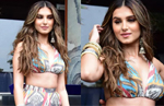 Tara Sutaria in sultry co-ord set nails boho look with jhumkas and nose ring, see pics